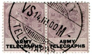 (i.  B - Bob) Qv Telegraphs : Army Telegraphs 1d (unknown - Boer War)