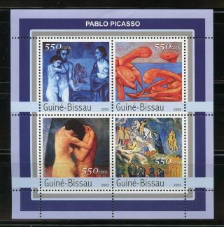 Guinea Bissau 2003 Pablo Picasso Sheet Nh