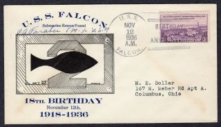 1936 Uss Falcon (asr - 2) 18 Years In Commission Pb276
