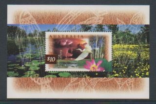 Australia - 1997,  Fauna & Flora,  $10 Wetlands Sheet - Mnh - Sg Ms1686a