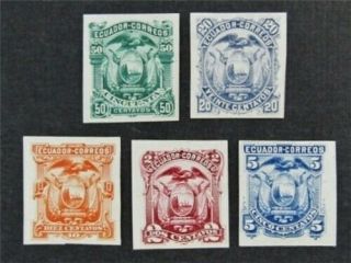 Nystamps Ecuador Stamp 13 - 17 H Imperf Proof