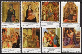 Ghana Sg2051/8 1994 Christmas Religious Paintings Mnh
