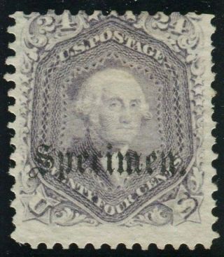 Us 78s H { 24c Specimen Overprint } " Scarce Of 1862 " Only 1300 Issued