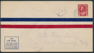 1927 Aamc 2721b Seven Islands To La Malbaie Flight,  Roessler,  138 3c Imperf