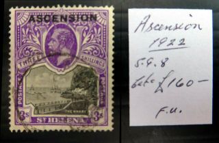 Ascension Island 1922 G.  V - 3/ - As Described Fine/used Nq539
