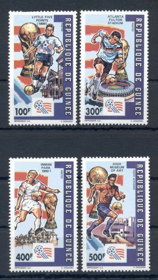 Guinea 1992 Compl.  Set 4 Stamps Mnh World Football Cup 