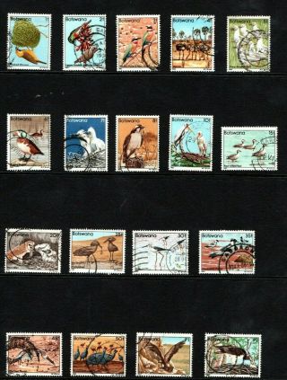 1982 Botswana Birds Definitive Full Set Of 18