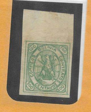 Bolivia Stamps Condor Green 8,  50 C 1868 C V ; $$$