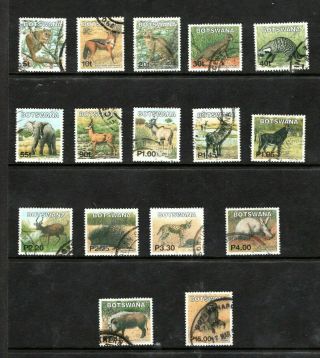 2002 Botswana Animal Definitive Full Set Of 16