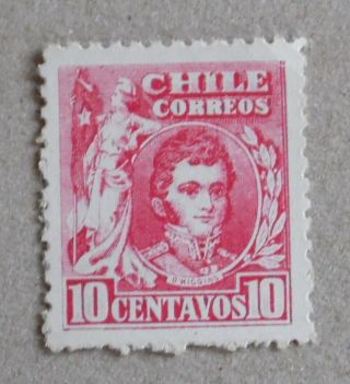 Chile 1911 – O’higgins – Essay Of A Stamp 10 C.  Red – Perforated 12 -