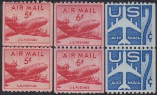 Tdstamps: Us Airmail Stamps Scott C37 C41 C52 (3) Nh Og,  C37 Line Pair