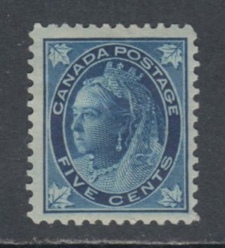 Canada Sg 146 Scott 70 1897 Vf Mhr 5¢ Blue Victoria Maple Leaf Scv $150