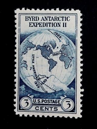 Us Stamps,  Scott 733 3c M/nh Byrd Antarctic Issue Of 1933.  And Fresh.