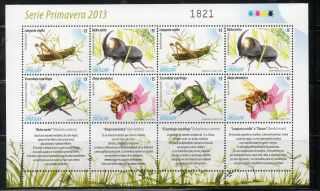 Uruguay,  2013,  Insects,  S/s.  Mnh,