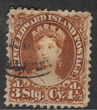 Prince Edward Island 1870 4 1/2d Brown Queen Victoria