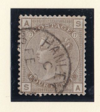 Lot:31850 Gb Qv Sg154 4d Grey Brown Plate 17 Sa 1880