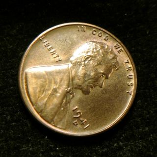 1941 - D Nicely Toned BU/Uncirculated Lincoln Cent Wheat Penny 5