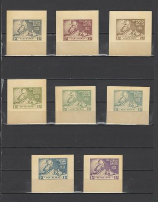 ,  1949 Montserrat Upu 1 Nominal In Different Colour Thick Paper
