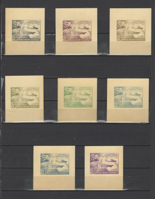 ,  1949 Montserrat Upu 2,  5 Nominal In Different Colour Thick Paper
