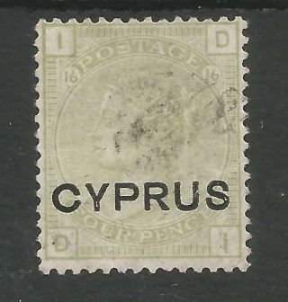 Cyprus Sg4 The 1880 4d Sage Green Pl.  16 (di) Cat £225