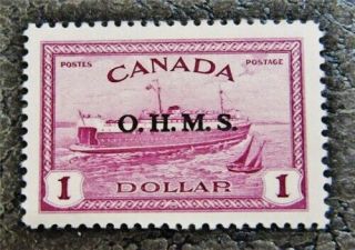 Nystamps Canada Air Mail Stamp O10 Og H $70