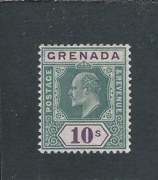 Grenada 1904 - 06 10s Green & Purple Mm Sg 76 Cat £190