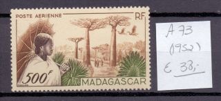 Madagascar 1952 Air Mail Stamp.  Yt A73.  €38.  00