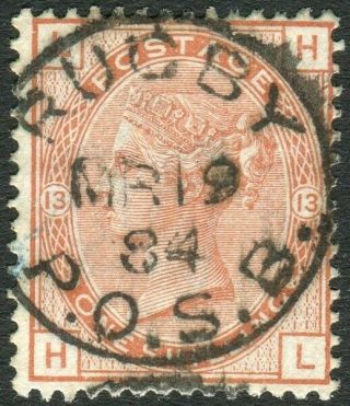 Sg 163 1/ - Orange Brown Plate 13.  A Very Fine Example With Rugby Steel Cds