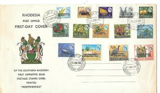 Southern Rhodesia/zimbabwe 1966 (17jan) - Qeovpt.  W.  “independence” On Fdc