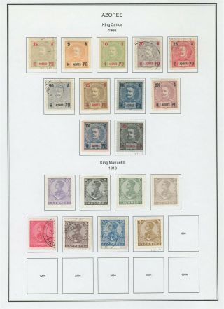 Worldwide Album Page Lot 227 - Azores - See Scan - $$$