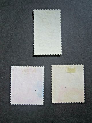 vTg Ceylon 3 different old revenue stamps 2,  50 & 100 rupees Sri Lanka scarce 2