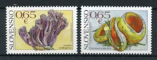 Slovakia 2017 Mnh Mushrooms Nature Protection Conservation 2v Set Fungi Stamps