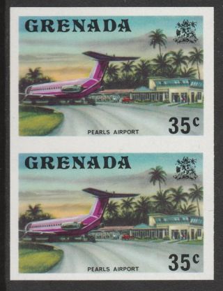 Grenada (431) 1975 Pearls Airport 35c Imperforate Pair U/m