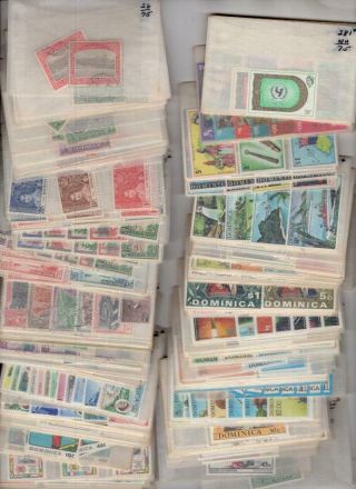 Dominica - Dealers Stock Of Stamps In Glassines -