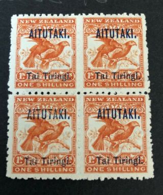 Aitutaki 1903 1/ - Orange - Red Block Of Four
