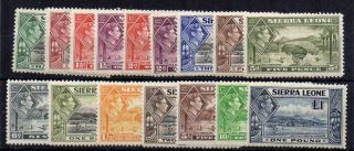 Sierra Leone 1938 - 44 Set To £1 Mlh