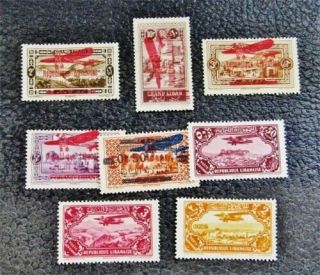 Nystamps French Lebanon Stamp C25 // C47 Og H $35