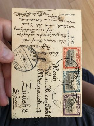Rare 1937 Mozambique (Portugal Colonial) To Switzerland Postal Cover & Postcard 8