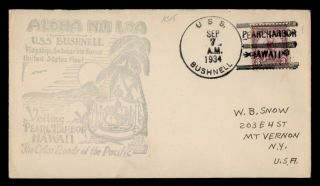 Dr Who 1934 Uss Bushnell Naval Ship Pearl Harbor Hawaii Submarine Force E45892