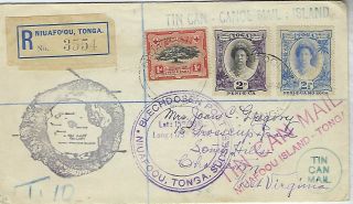 Tonga 1935 - 41 Three Tin Can Mail Covers