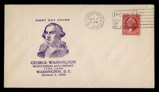 Dr Who 1932 George Washington Bicentennial Fdc C106162