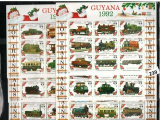Ww Guyana 1992 - Mnh - Locomatives - Trains