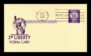 Dr Jim Stamps Us 3c Statue Of Liberty First Day Postal Card Postal Stationery
