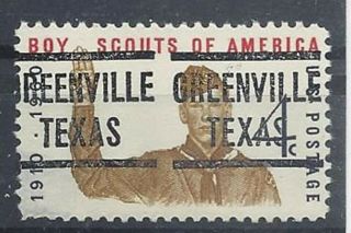 Texas Precancels,  Commemorative,  4c Boy Scout,  Greenville,  Type 204