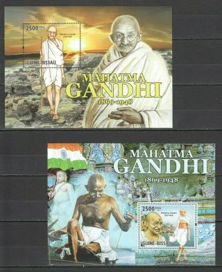 Bc770 2010 Guinea - Bissau Great Humanists Tribute To Mahatma Gandhi 2bl Mnh