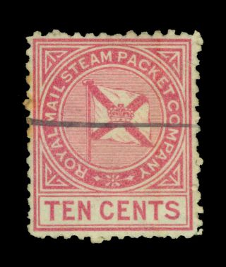 Dwi 1875 Royal Mail Steam Packet Company 10c Rose Yvert 14