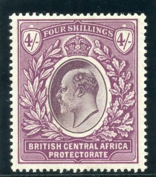 Nyasaland 1903 Kevii 4s Dull & Bright Purple Mlh.  Sg 64.  Sc 66.