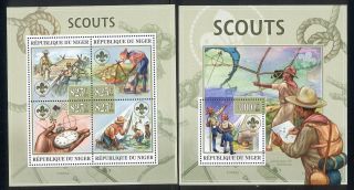 Niger - 2013 Two Mnh Sheets Of 4 1196\1221 Scouting Lot 52