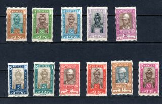 11 Gabon Sc J12 - J22 Postage Due Stamps Set 1930 Id 1940