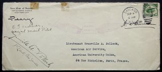 Aamc 109,  9/9/1918 First Flight Cover Signed By A.  S.  Burleson,  R.  Peary,  & Pilot